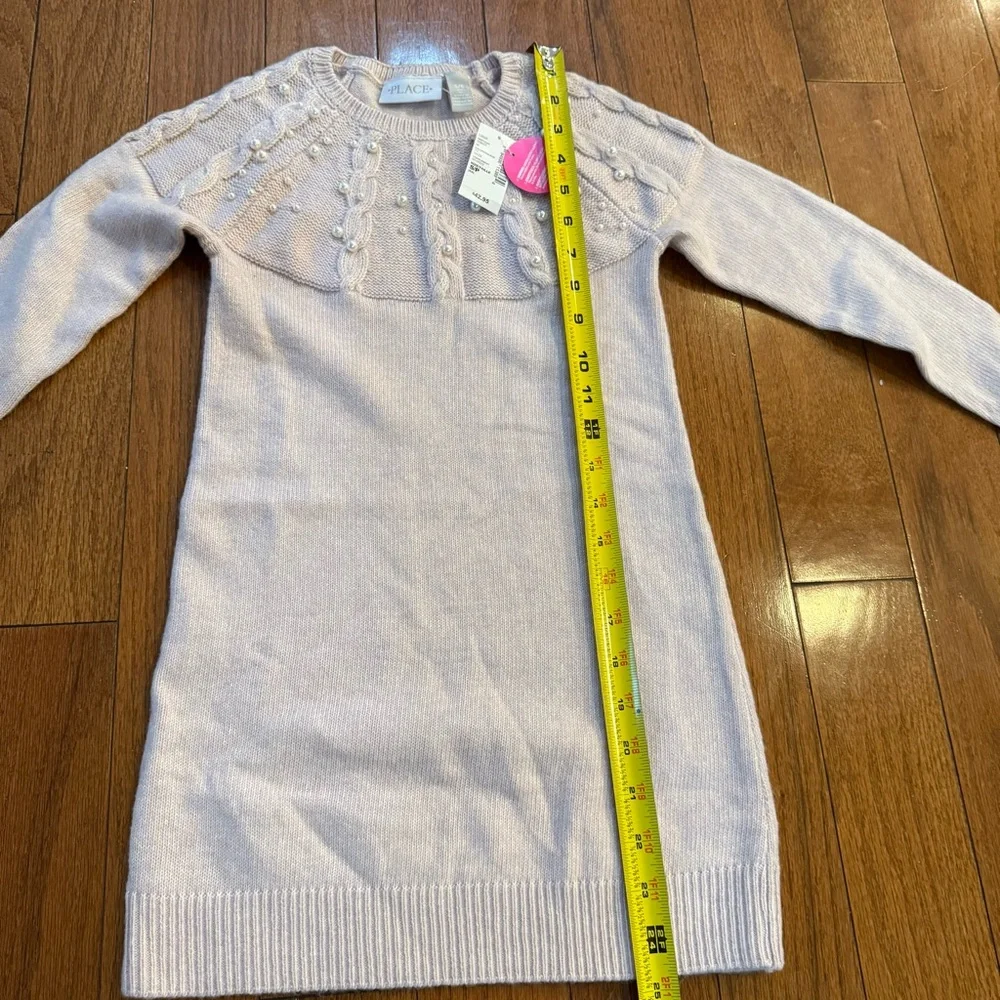 Children’s Place Girl’s Pink Crewneck Sweater Dress Soft Knit Size 5/6 NWT‎